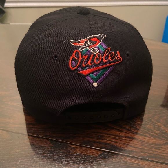 VTG 90s Baltimore Orioles Signatures Wool MLB Snapback Hat Cap OSFA (Green UV) - Picture 4 of 7